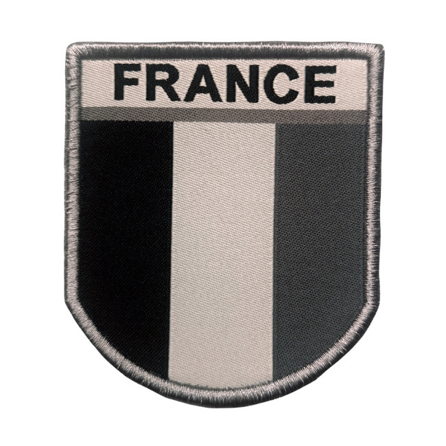 Emblemat Francja szary haftowany na tkaninie - A10 Equipment