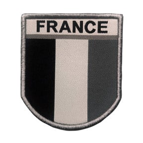 Frankreich-Abzeichen grau gestickt auf Stoff - A10 Equipment