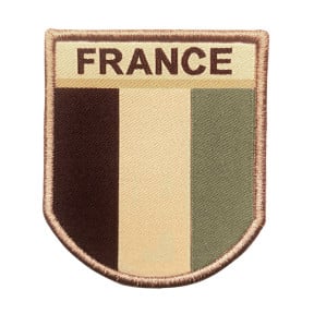 Emblemat Francja pustynny haftowany na tkaninie - A10 Equipment