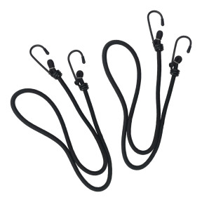 Set/2 elastische koorden lengte 75 cm - Ø 6 mm Expeditie zwart - A10 Equipment