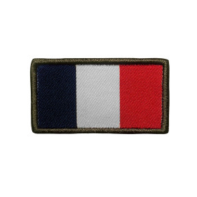 Patch französische Flagge hochsichtbar gestickt auf Stoff - A10 Equipment