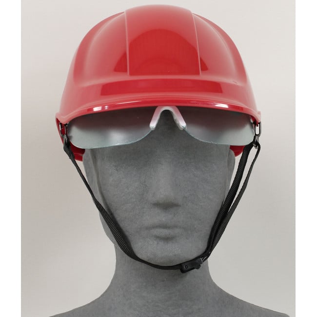 Kask budowlany endurance z wizjerem Czerwony - Portwest