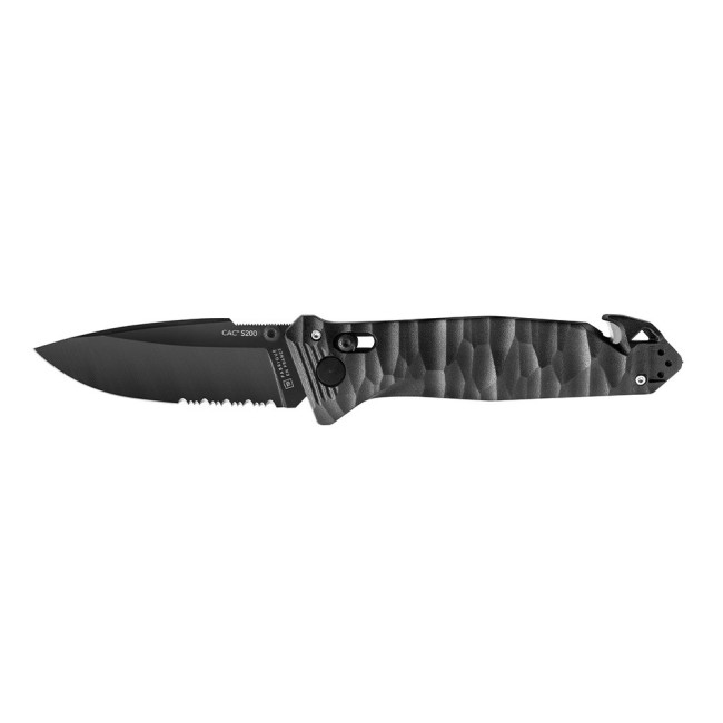 Couteau de poche Cac® S200 serration PA6 noir - TB Outdoor