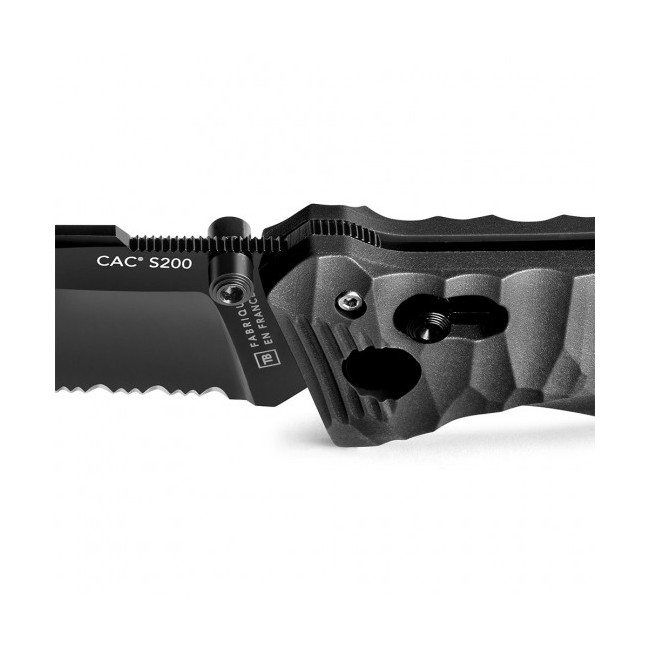 Couteau de poche Cac® S200 serration PA6 noir - TB Outdoor