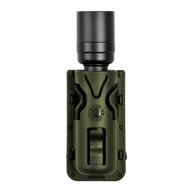 Porte-lampe rotatif 8VP63 vert olive pour ceinture/ceinturon - Vega Holster