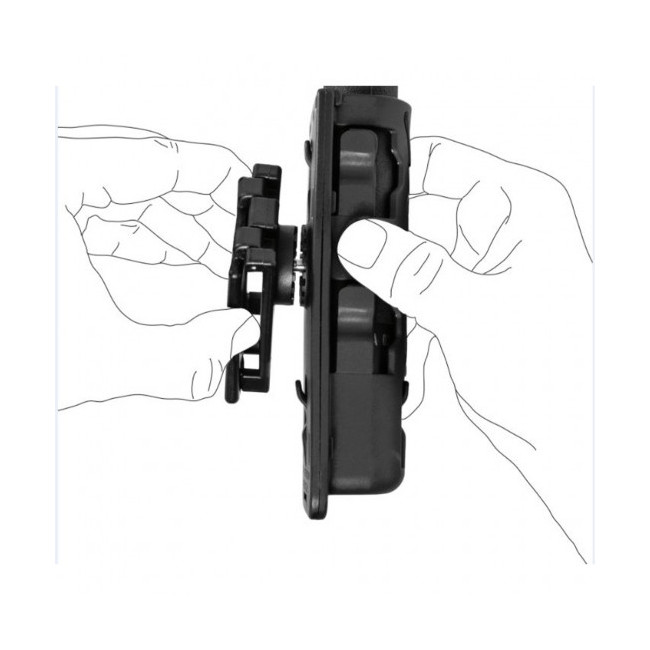 Porte-lampe rotatif 8VP63 vert olive pour ceinture/ceinturon - Vega Holster