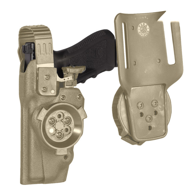 System szybkiego łączenia i obrotowy 8K33 tan - Vega Holster