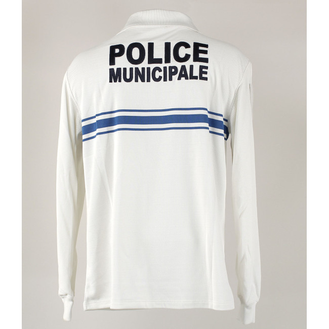 Polo wit lange mouwen T96/M - EK - Goede staat- Tweedehands
