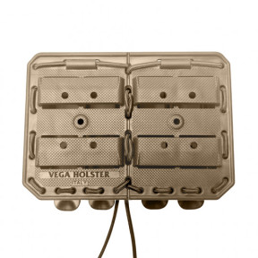 Porte-chargeur double côte à côte Bungy 8BL tan pour M4/AR15 - Vega Holster