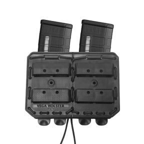 Doppel-Magazintasche Bungy 8BL schwarz für M4/AR15 - Vega Holster