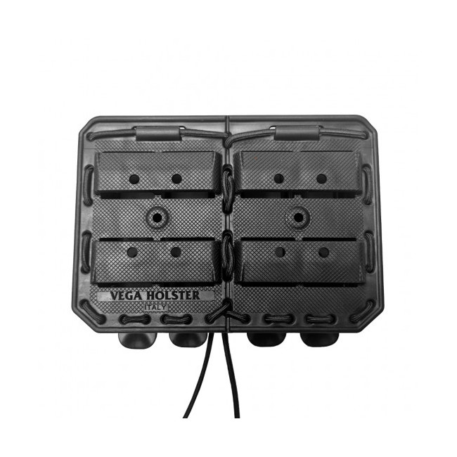 Doppel-Magazintasche Bungy 8BL schwarz für M4/AR15 - Vega Holster