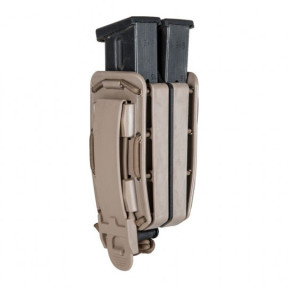 Podwójny uchwyt na magazynek Bungy 8BL do pistoletu automatycznego tan - Vega Holster