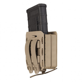 Podwójny uchwyt na magazynek Bungy 8BL do .308/7,62 mm tan - Vega Holster