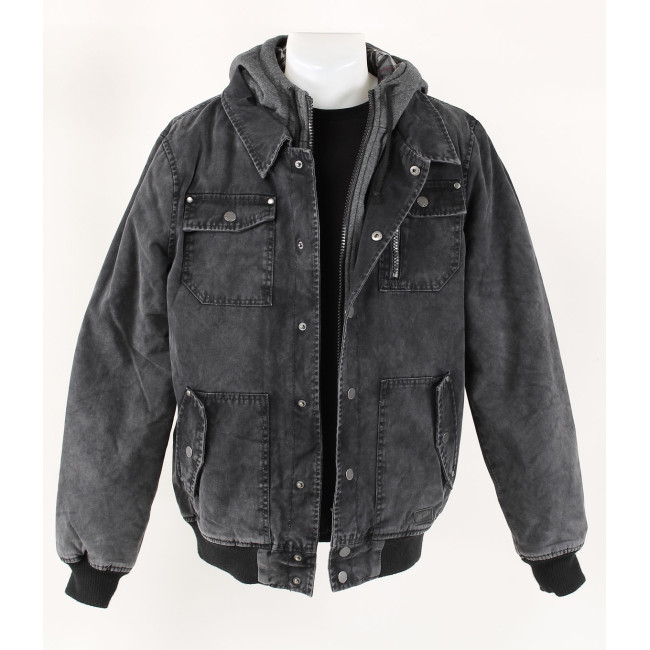 Veste Dayton Sweat Capuche délavé noir - Brandit