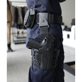 Correa porta muslo para placa táctica 97005KT - Negro - GK