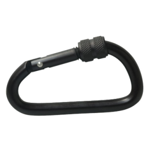 Mousqueton en aluminium noir mat 8 cm - Patrol