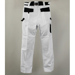 Pantalon type Peintre bicolore Blanc/Gris Nuit FACADE - LMA - T44 - Occasion