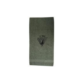 Serviette militaire kaki + marquage 2e REP - Patrol