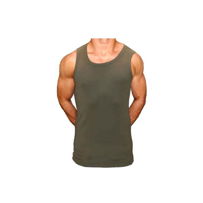 Slim Fit Tanktop 1x1 Rippe ohne Markierung, grün - Patrol