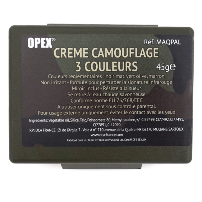 Palette de crème camouflage 3 couleurs - Patrol
