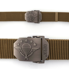 Ceinture boucle gravée Para coyote - Patrol
