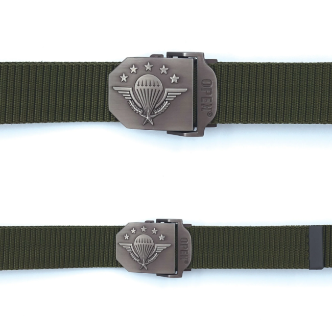 Ceinture boucle gravée Para vert - Patrol