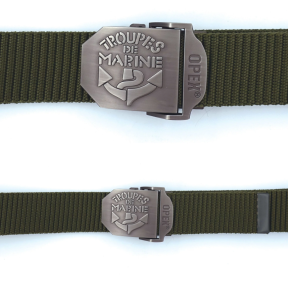 Gürtel mit gravierter Marineschutztruppen-Schnalle grün - Patrol