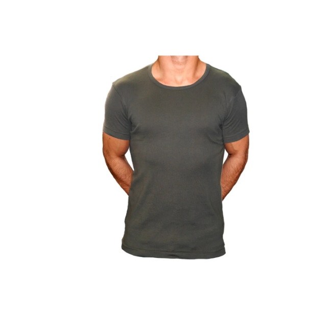 T-shirt slim côte 1x1 sans marquage vert - Patrol
