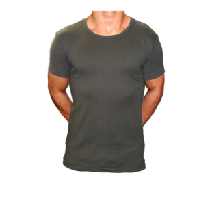T-shirt slim côte 1x1 sans marquage vert - Patrol