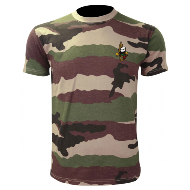 TEE SHIRT MILITAIRE CAMO CE COTON BRODE LEGION - Patrol Equipement