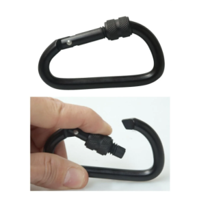 2er Set Aluminium-Karabiner 6 cm schwarz - Patrol