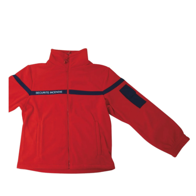 Rote Fleecejacke Brandschutz - Patrol