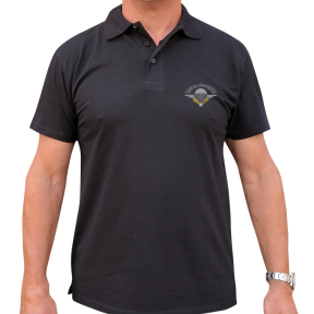 Zwarte polo met korte mouwen Para - Patrol