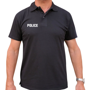Zwarte polo met korte mouwen Politie - Patrol