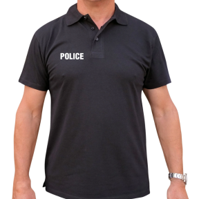 Polo noir manches courtes Police - Patrol