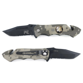 Couteau Survival Pompiers camouflage avec étui - Patrol
