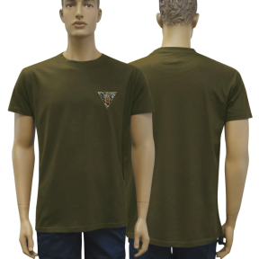 T-SHIRT ARMEEGRÜN BAUMWOLLE BESTICKT 2REP - Patrol Equipement