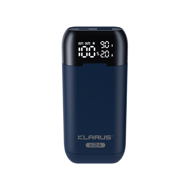 Chargeur double 3 en 1 K2A pour batterie rechargeable 21700 / 20700 / 18650 - Klarus