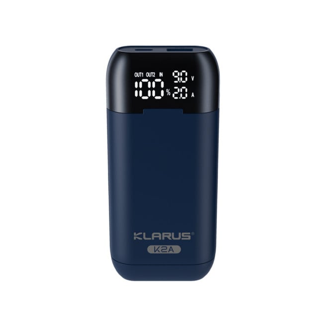 Chargeur double 3 en 1 K2A pour batterie rechargeable 21700 / 20700 / 18650 - Klarus