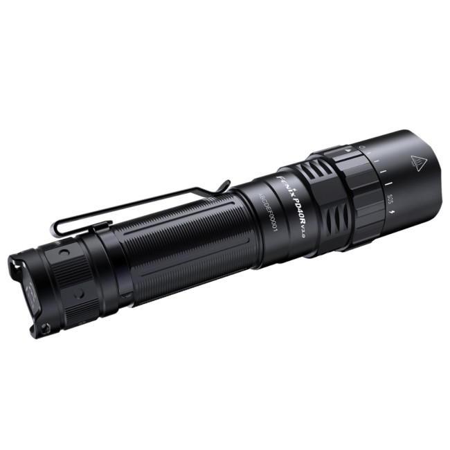 Lamp met rotatieschakelaar PD40R V3.0 zwart 3000 lumen - Fenix