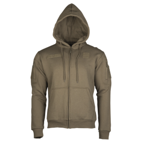 Sweatshirt tático com capuz e fecho ranger green - Miltec
