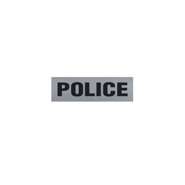 Bandeau rétroréfléchissant fond gris Police 15,5 x 4,5 cm - Patrol Equipement
