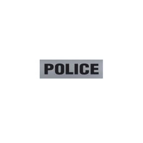 Bandeau rétroréfléchissant fond gris Police 15,5 x 4,5 cm - Patrol Equipement