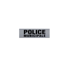 Bandeau rétroréfléchissant fond gris Police Municipale 15,5 x 4,5 cm - Patrol Equipement