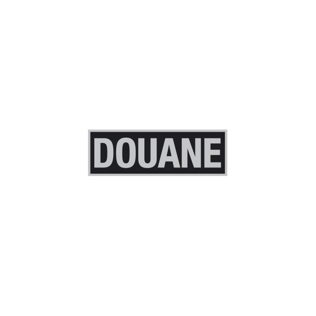 Bandeau rétroréfléchissant fond noir Douane 15,5 x 4,5 cm - Patrol Equipement