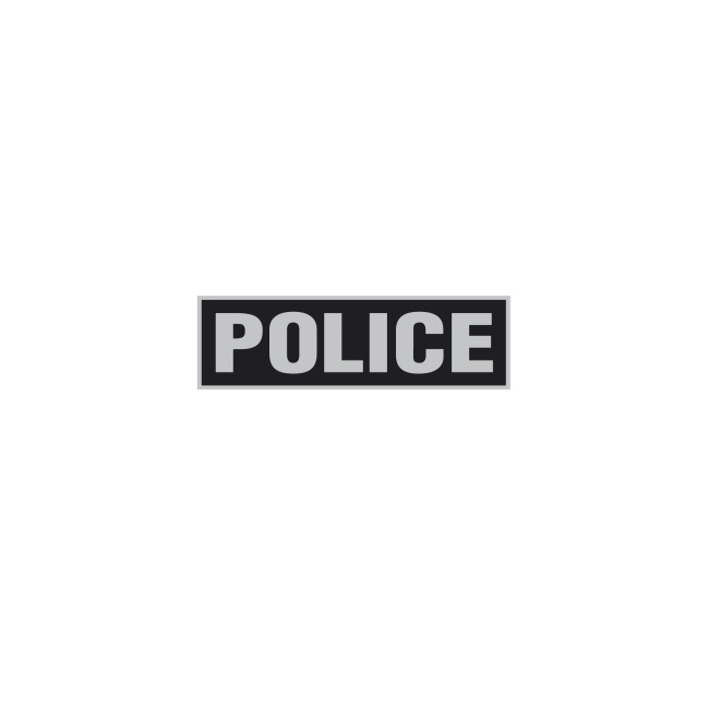 Opaska odblaskowa czarne tło Policja 27,5 x 10,5 cm - Patrol Equipement