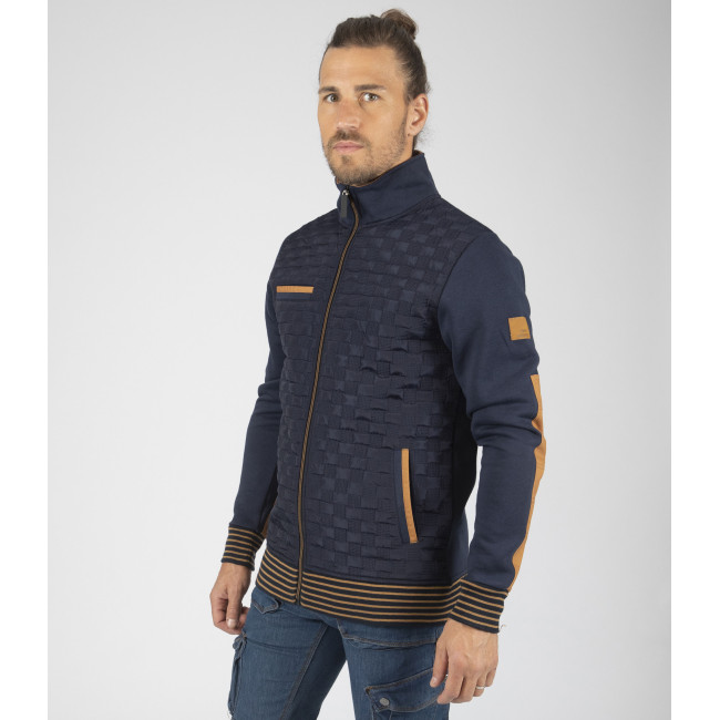 Werkvest Andreu marine en camel - North Ways