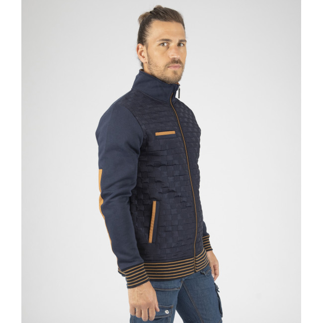 Werkvest Andreu marine en camel - North Ways