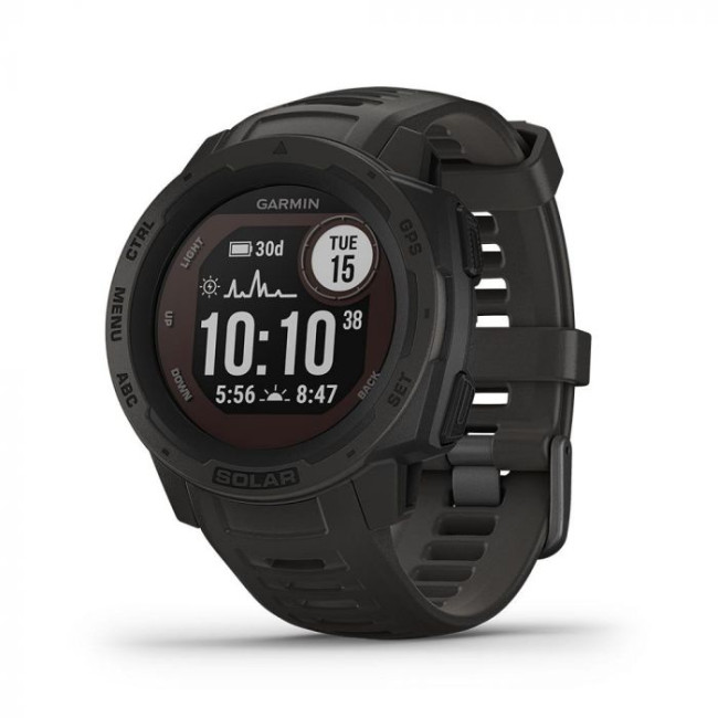 Montre GPS Multi-fonctions Instinct Solar grise graphite - Garmin