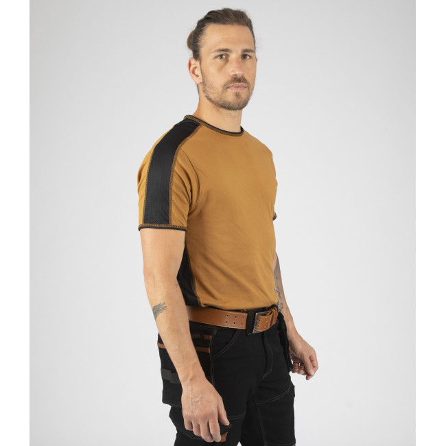 T-shirt z krótkimi rękawami dla mężczyzn Andy camel - North Ways